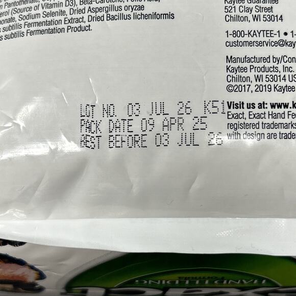 NEW Kaytee Bird Food Hand Feeding Formula Omega 3 Probiotics Macaw Cockatoo 2026 - Picture 2 of 14